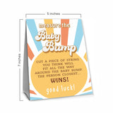 Retro Sunshine Theme Measure The Baby Bumb Babyshower Game Set? How Big Is Mommy'S Belly Babyshower Party Games(1 Sign & 50 Cards)-Dwlk-A02