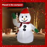 3Ft Christmas Inflatable Outdoor Decorations Snowman With Red Hat, Blow Up Yard Decorations With Built-In Led Lights For