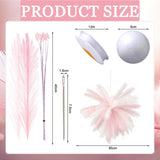 60 Sets Valentine Pink Hanging Decoration Pampas Grass Ceiling Decor Fireworks Design Diy Blush Artificial Pampas Grass For Diy Crafts Wedding Galentines Bedroom Home Bridal Shower(Pink)