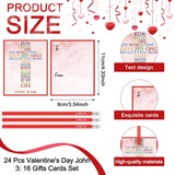 24 Set Christian Valentines Cards With Pencils For Kids John 3:16 Valentine Religious Card Exchange Bulk Gifts For Valentines Party Favor Sunday School Classroom Prizes