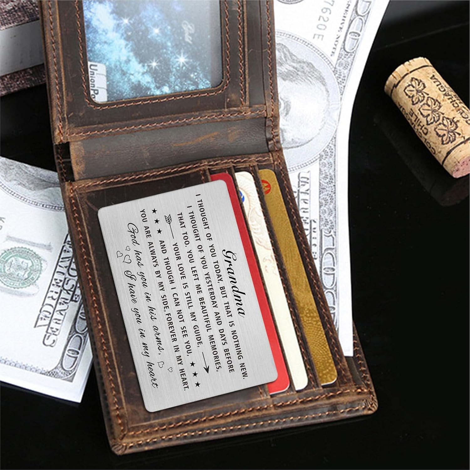 Sympathy Card For Loss Of Grandmother - Loss Of Grandma Sympathy Gifts - Memorial Gift For Loss Of Grandma - Rememberance Wallet Card For Loss Of Grandmother
