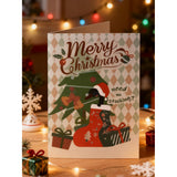 Merry Christmas Greeting Card, Need This Stocking Playful Holiday Greeting With Festive Scene For Family, Parents & Grandparents,Shimmering Pearl Finish Cardstock