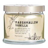PartyLite Marshmallow Vanilla Scented with Caramel & Sugarcane Notes, 13.2oz 3-Wick Jar Candle, 45 Hour Burn Time, Luxurious Fragrance, Ideal for Gifting