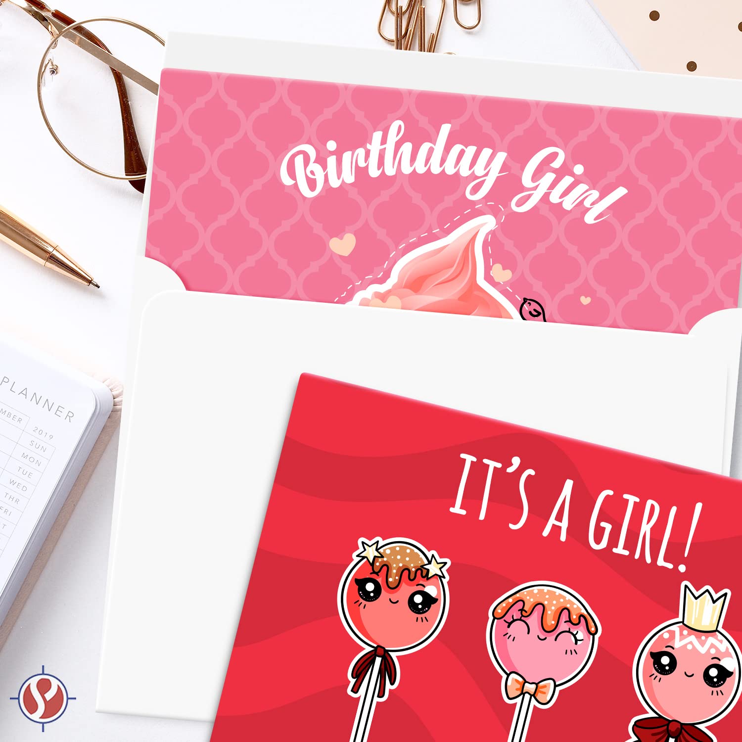 Valentine'S Day Greeting Cards, Valentines Red And Pink Blank Foldover Cardstock For Greetings, Invitations, Announcements | 4.25 X 5.5" | 5 Red Valentine Cards, 5 Pink Cards And 10 White Envelopes