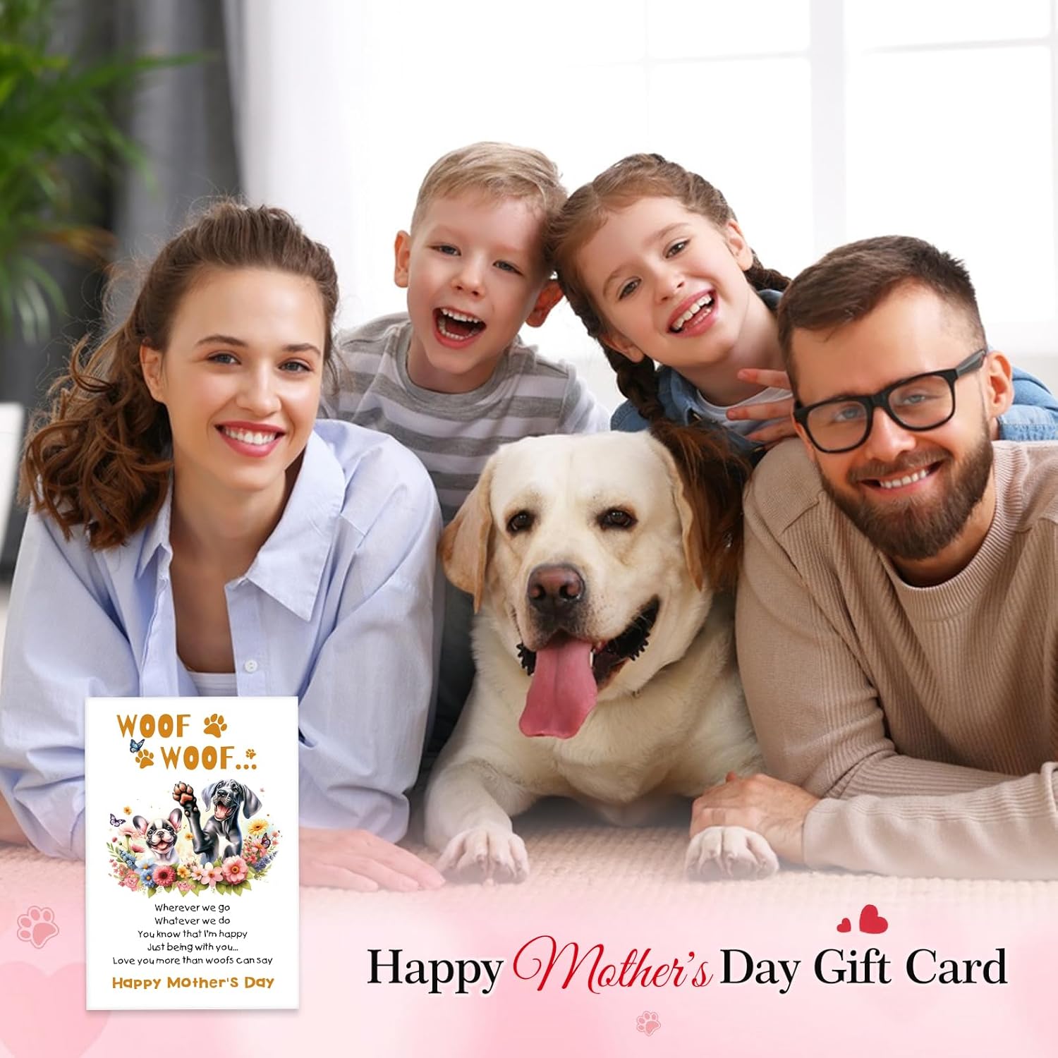 Mothers Day Card From Dogs - Heartfelt Greeting Card For Dog Moms Mother'S Day Card For Mom Funny Mothers Day Gift Cards For Mom Grandma