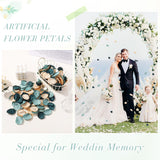 400 Pcs Silk Rose Petals Artificial Flower Petals For Wedding Flower Girl Basket Aisle Scatter Dinner Table Centerpieces Party Bridal Shower Romantic Night Decoration (Green)
