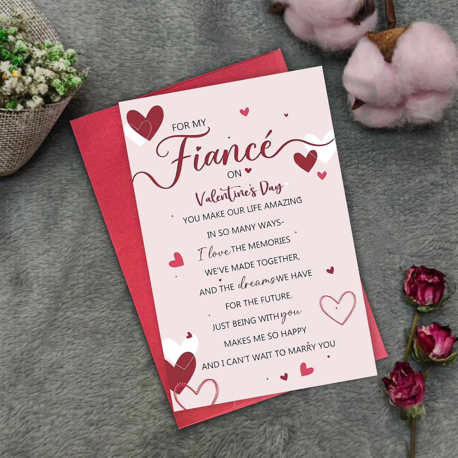 Valentine'S Day Card For Fiance, Romantic Love Greeting Card For Future Husband, Valentine Gift For Fiance
