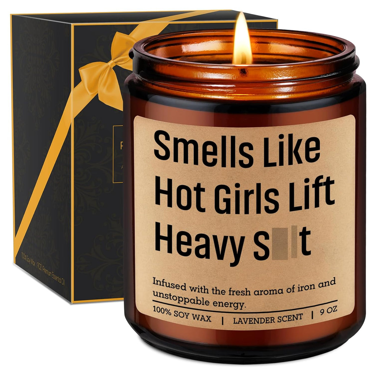 Candle, Weight Lifting Gifts, Weightlifting Accessories, Workout Gifts For Weightlifters Women, Funny Power Lifting Bday Idea For Gym Rat, Fitness Lover, Lifter, Powerlifting Girl, Bodybuilder