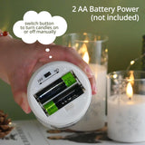 Clear Snowflakes Christmas Flameless Candles With Remote, Flickering Battery Led Pillar Candles Set Of 3