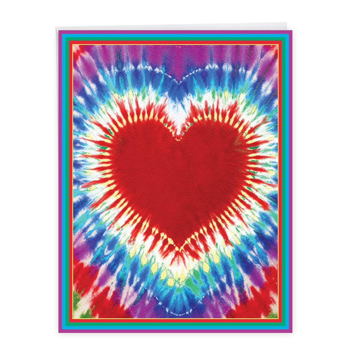 - Big Funny Valentine'S Day Greeting Card (8.5 X 11 Inch) - Jumbo Notecard For Valentines, Stationery Humor - Tie-Dye Hearts J9162Cvdg