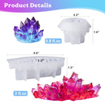 Crystal Cluster Resin Molds, Large And Small Size Crystal Shape Silicone Molds For Resin, Quartz Epoxy Resin Molds For Resin Crafts, Diy Crystal Heal Stone, Home Craft Decor