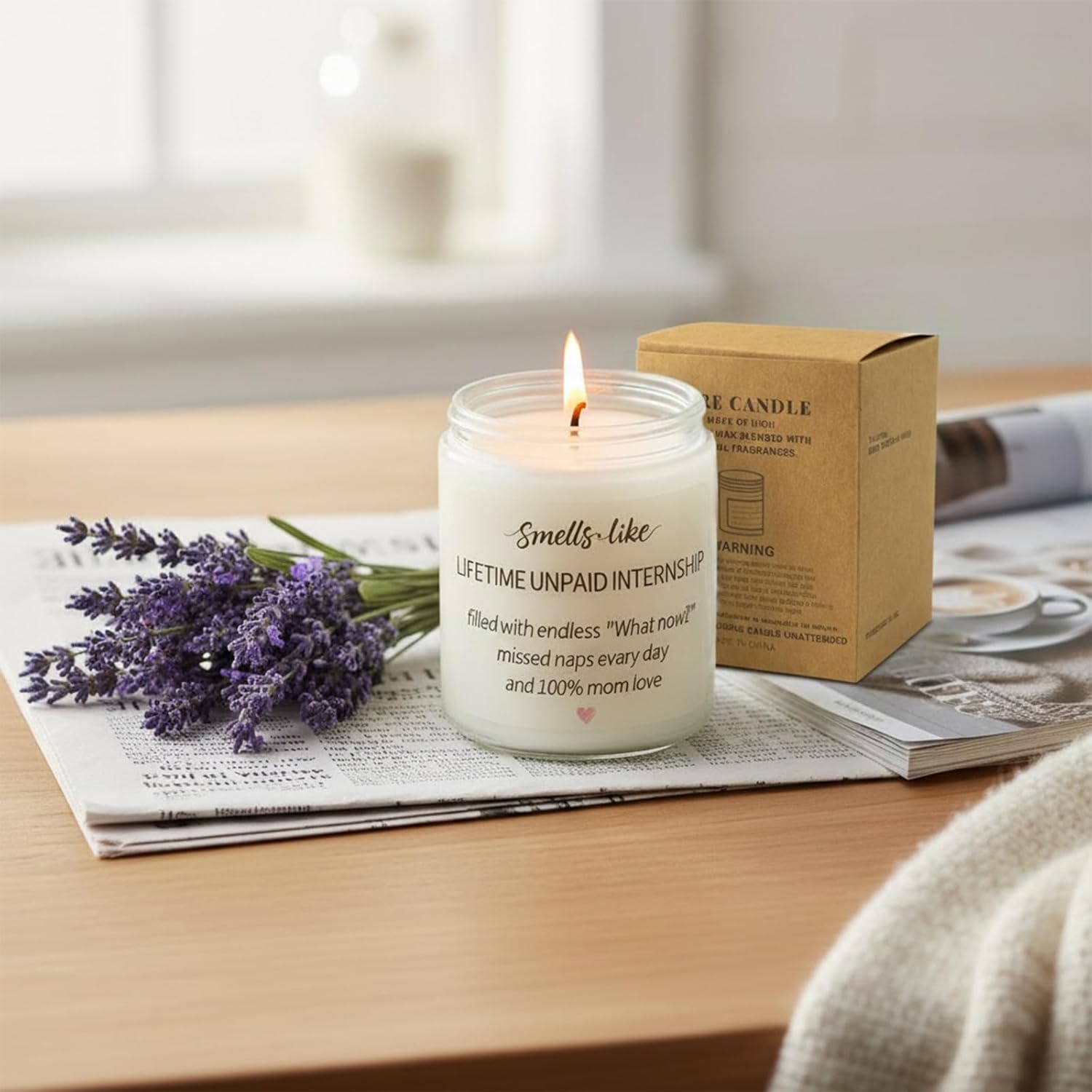 Gifts For Mom From Daughter Son – Lavender Scented Candle, Birthday, Mother’S Day, Christmas Gifts For Mothers, Stepmother, Adoptive Mom