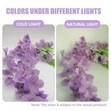 12 Pack Light Purple Wisteria Hanging Flowers, 3.44 Ft Fake Hanging Flowers, Artificial Wisteria Garland Vines For Wedding Room Backdrop Outdoor Patio Garden Decoration