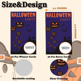Pumpkin Halloween Scratch Off Cards, 50 Pcs Spooky Halloween Party Games For Adults Party Supplies, Gift Cards For Spa Business - B07