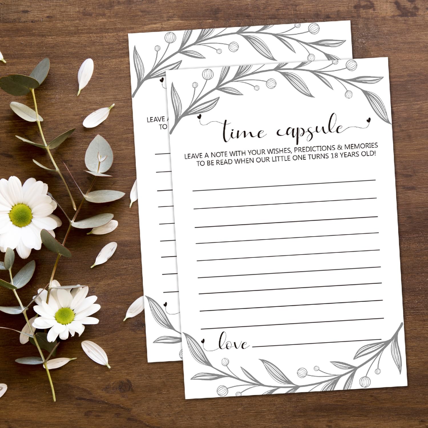 Time Capsule Cards For 1St Birthday Or Baby Shower Game Activity, Time Capsule Message Cards, Advice And Wishes Cards, Anniversary Card For Baby Shower Party Supplies