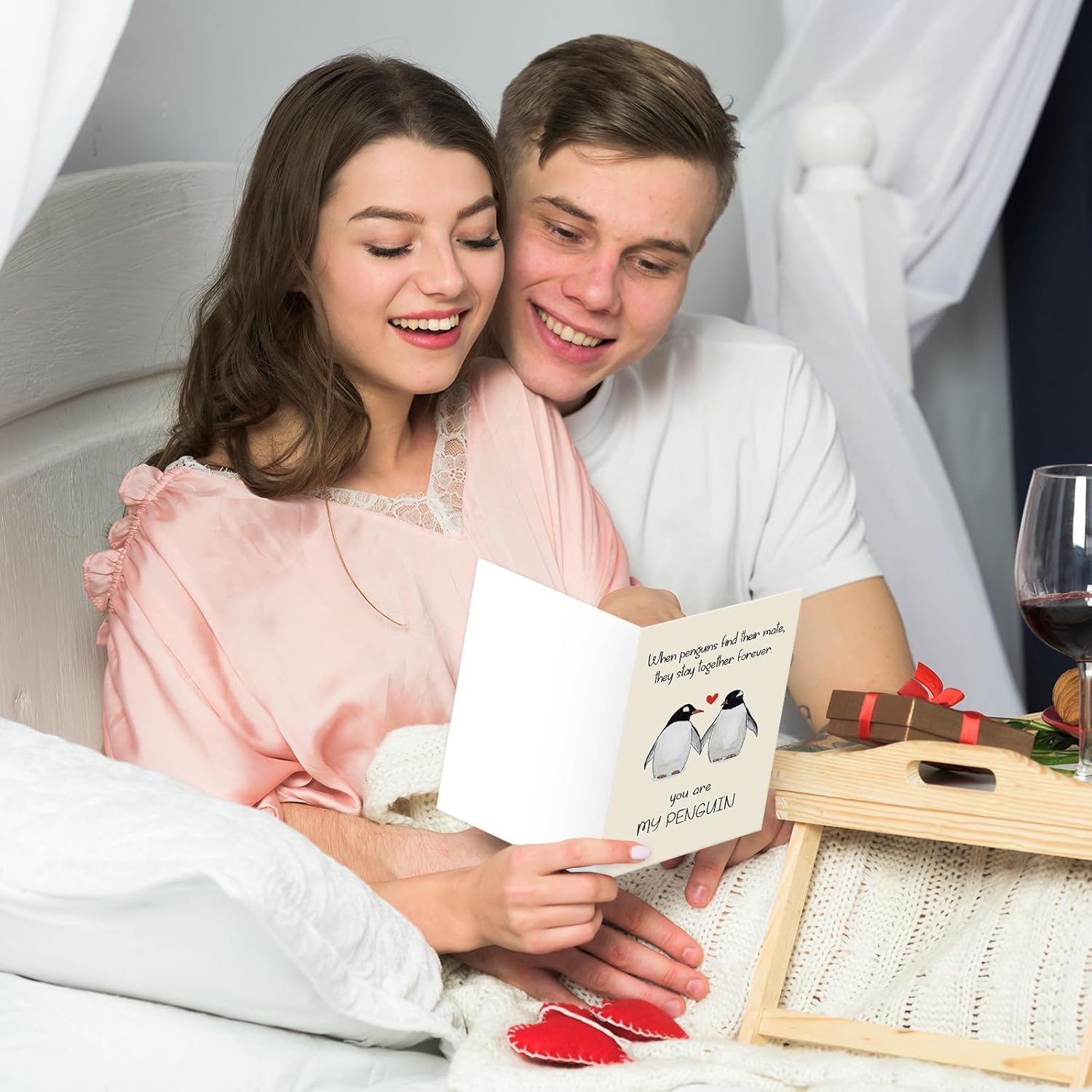 Funny Valentines Day Card For Him Her,Humorous Valentines Day Gifts For Wife Husband,Happy Valentine'S Day Card For Girlfriend Boyfriend,Penguin Love Card