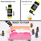 Acrylic Pouring Paint Set, 36 Bottles, With Silicone Oil, High Flow, Pre-Mixed, Art Supplies For Pouring On Canvas, Glass, Wood, Tile, Rocks