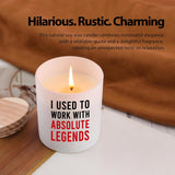 I Used To Work With Absolute Legends Candle Coworker Retirement Gifts Retired Dad Mom Boss Scented Candles For Home Office Jar Candles Lavender Floral Sage Scent Soy Wax Candles 9.5 Oz