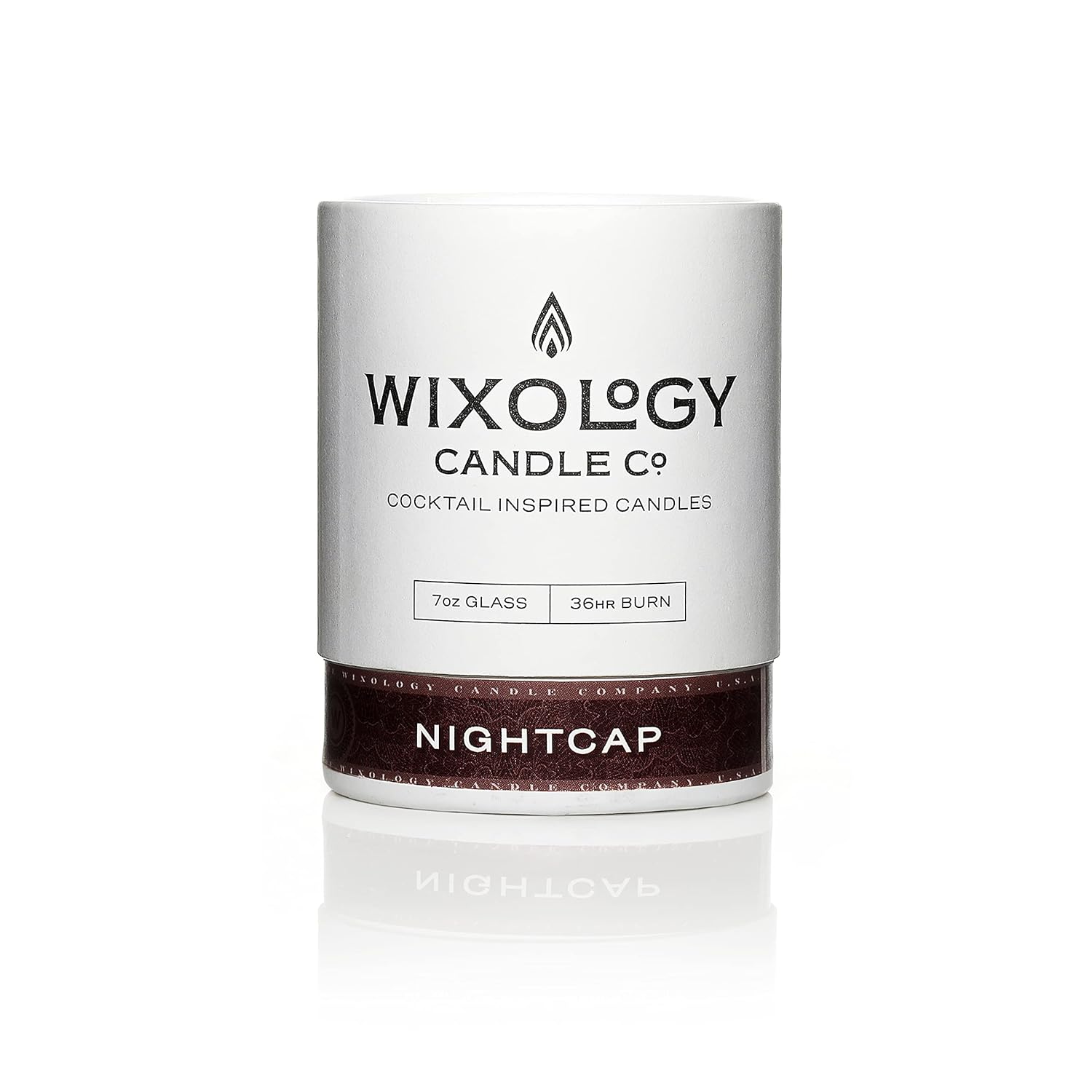 Wixology Cocktail Inspired Bourbon Soy Candles - Scented Candles In Reusable Rocks Glass - Made In Kentucky - 7 Oz (Nightcap) (Whiskey & Tobacco)