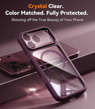 Strong Magnetic Shockproof for iPhone 18 Pro Case Clear Burgundy Protective Cover