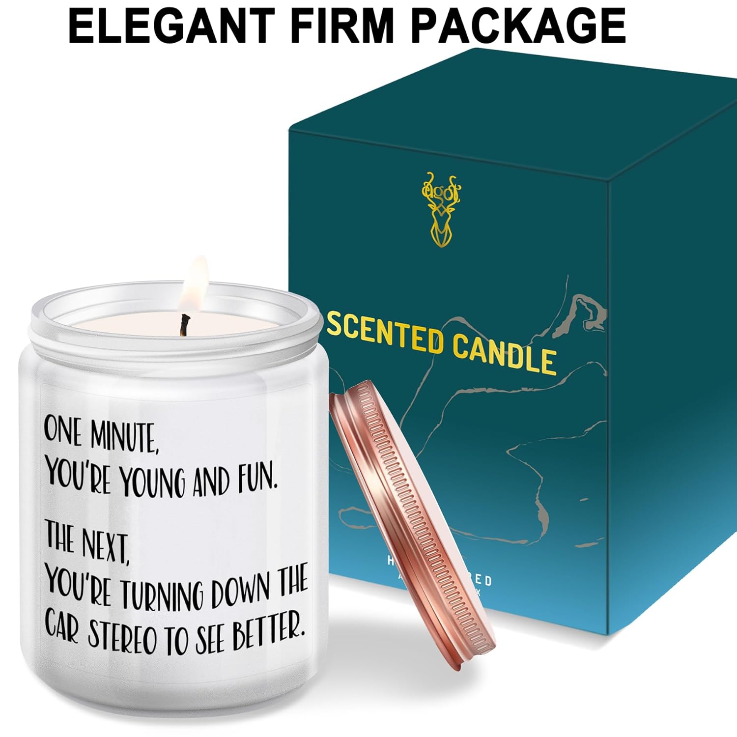 40Th 50Th 60Th 70Th Birthday Gift For Women Men - Happy Funny Mom Dad Birthday Gifts- 40 50 60 70 Year Old Gifts For Wife Husband - Lemongrass Sage Candles