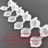 8Strips(48Pots) 3Ml/0.1Oz Clear Plastic Empty Paint Pot Strip Mini Paint Container Small Paint Cup Airtight Paint Storage Craft Storage Container With Lids For Kid Classroom Art Craft