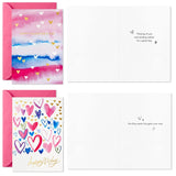 Hallmark Valentine's Day Cards Assortment, Gold Foil and Watercolor (36 Cards and Envelopes)