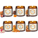 Christmas Scented Candles Gifts Set,Fall Candles Clearance 6Pack, Holiday Candles, Winter Candle For Warmer, Scent Of Berry, Apple, Fig, Cinnamon, Lemon,Pumpkin Spiced,Small Christmas Candle Scented