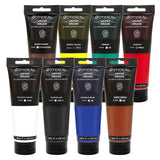 Craft Acrylic Paint Set,8 Primary Colors?(120Ml,4 Oz) Rich Pigments Non-Toxic Washable, Professional Paint For Pouring On Canvas, Rocks, Ceramic, Fabric, Leather, Ideal For Artist, Adults