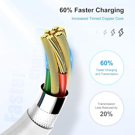 Apple MFi Certified 6FT Lightning to USB Fast Charging Cable for iPhone 14 13 12 11 XS XR 8 iPad Air