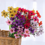 Artificial Violet Flowers, 6 Bundles Fake Flowers Plant Artificial Violet Flowers Uv Resistant Faux Bouquet Decor For Home, Garden And Wedding(Purple)