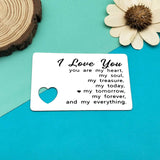 Anniversary Card Gifts For Him Engraved Wallet Card For Boyfriend Girlfriend Couple Gifts You Are My Heart Mini Love Note Card Gift For Husband Christmas Birthday Gifts Valentines Day Gifts For Fiance