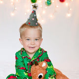 Christmas Tree Party Hat - 1St Birthday Hat, Pet Hat, Winter Birthday Decor (Green Christmas Tree Hat)