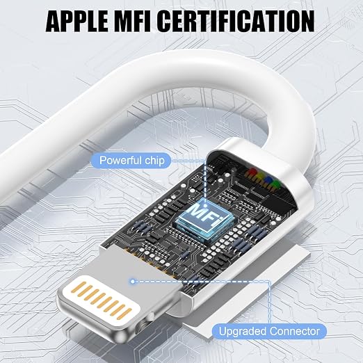2 Pack 3FT Lightning CarPlay Cable Fast Charging for iPhone 14 13 12 11 iPad