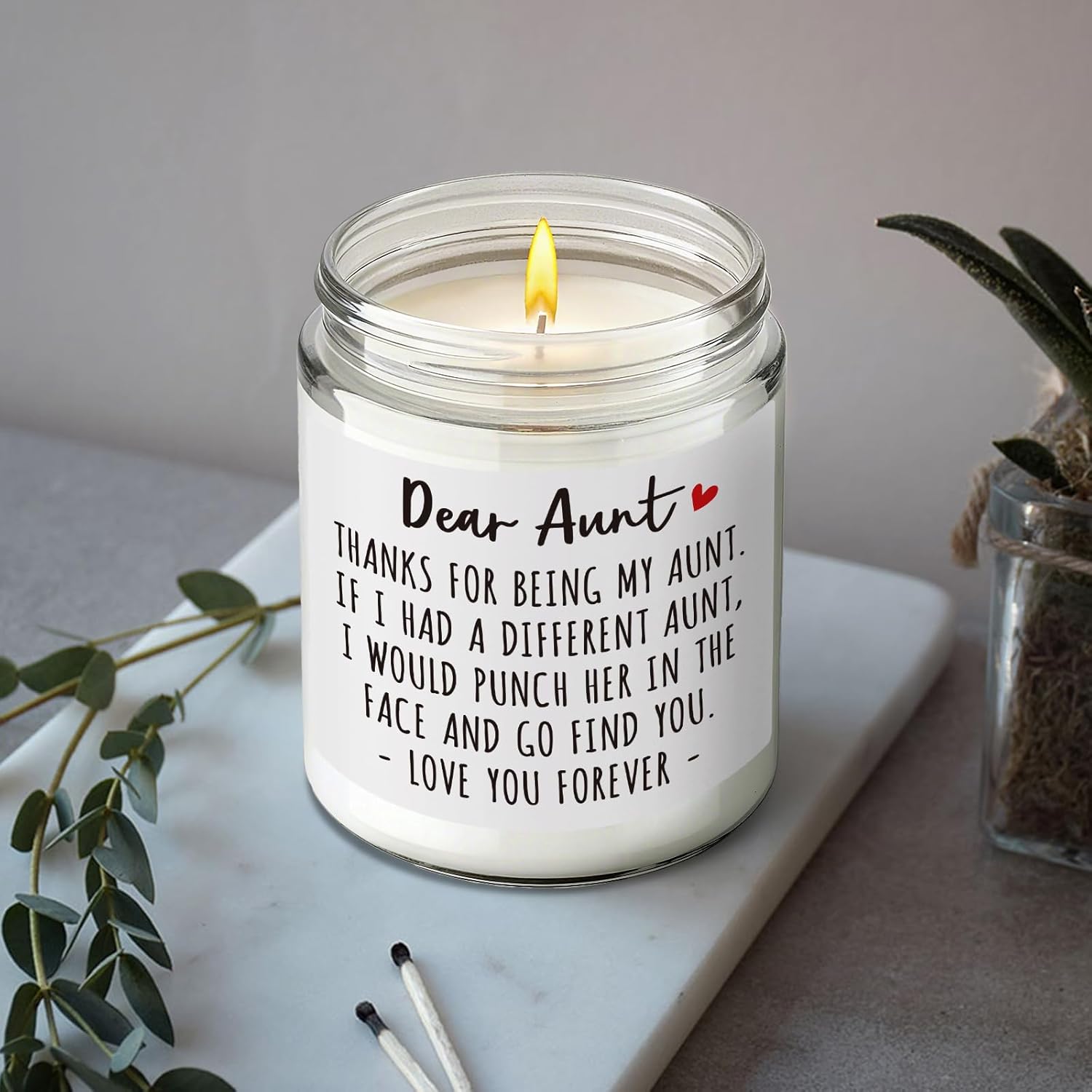 Lavender & Eucalyptus Scented Candle Gift For Auntie, Dear Aunt Thanks For Being My Aunt, Aunty Birthday Candles Gifts Ideas, Thanksgiving Christmas Wedding Mothers Day Candles For Auntie-11