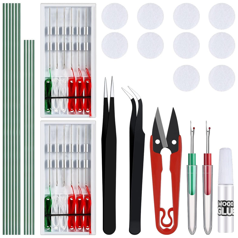 2 Sets Christmas Elf Upgrade Kit With Seam Ripper, Sewing Box Set, Glue Point