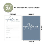 Advice For The Newlyweds Wedding Advice Cards, 5" X 7" Minimalism Bridal Shower Advice Cards, Engagement Party Games Wedding Favors For Guests - A06