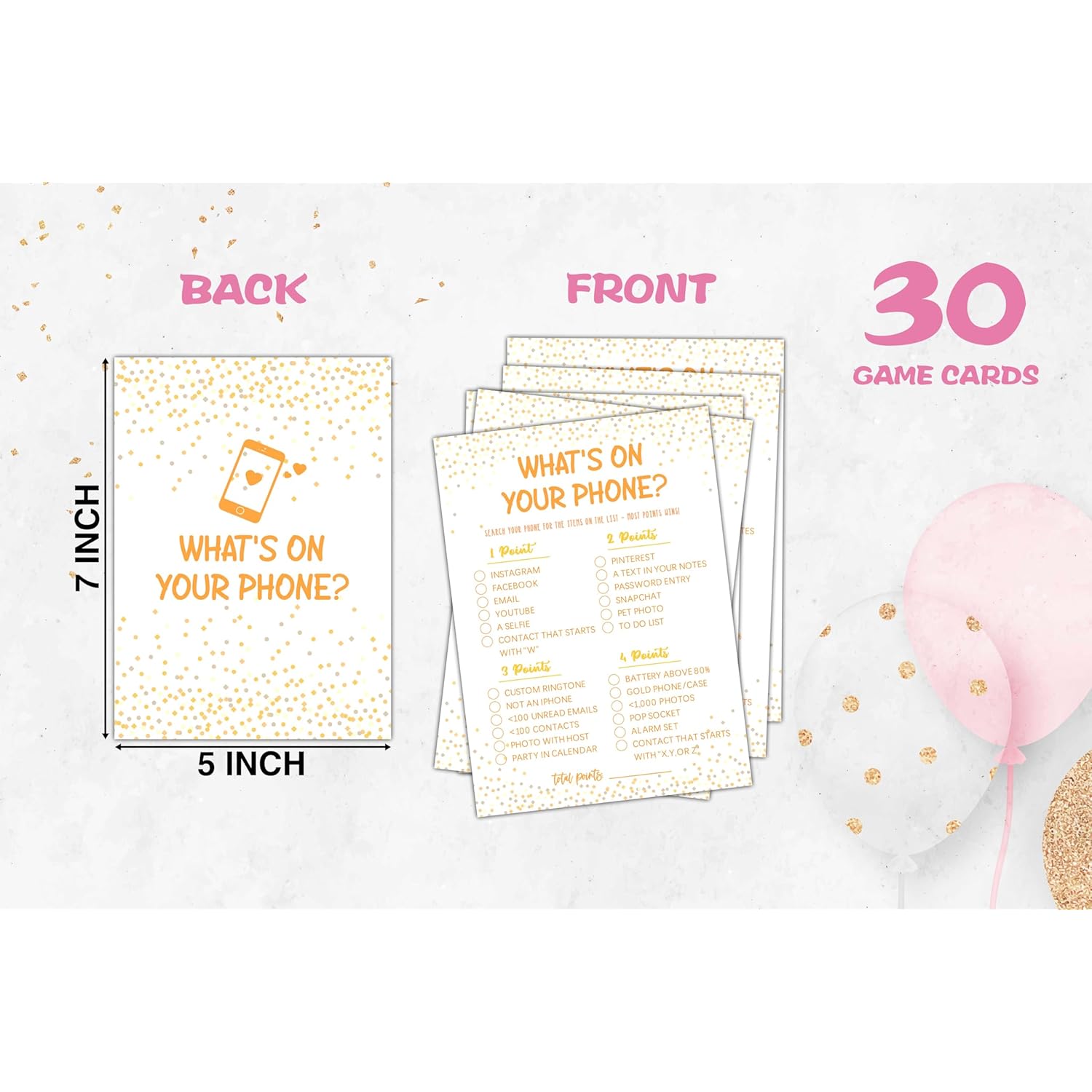 Birthday Games For Adults - 30 Card Party Games For Women