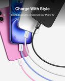 USB C to USB C Cable 9.9FT 60W Braided Fast Charging Cord for iPhone 17 Galaxy S25 Pixel 10 iPad Pro Pink