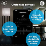 GE Smart LED G25 Globe Bulb 2 Pack Color Changing 60W Equivalent Works with Alexa & Google Home
