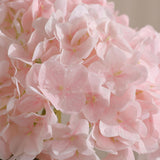 Fake Hydrangea Artificial Flowers With Vase 4Pcs Real Touch Faux Hydrangea With 3Pcs Eucalyptus Stems For Wedding Centerpiece Home Party Table Decoration?Pink?