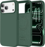 Magnetic Silicone Case Compatible with iPhone 18 Pro and iPhone 17 Pro Alpine Green Protective Cover