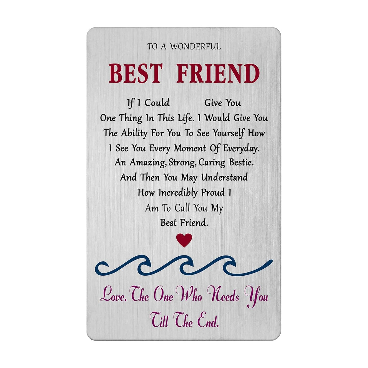 Valentines Day Card For Best Friend Women Friendship Long Distance Easter Wedding Mother'S Day Gifts