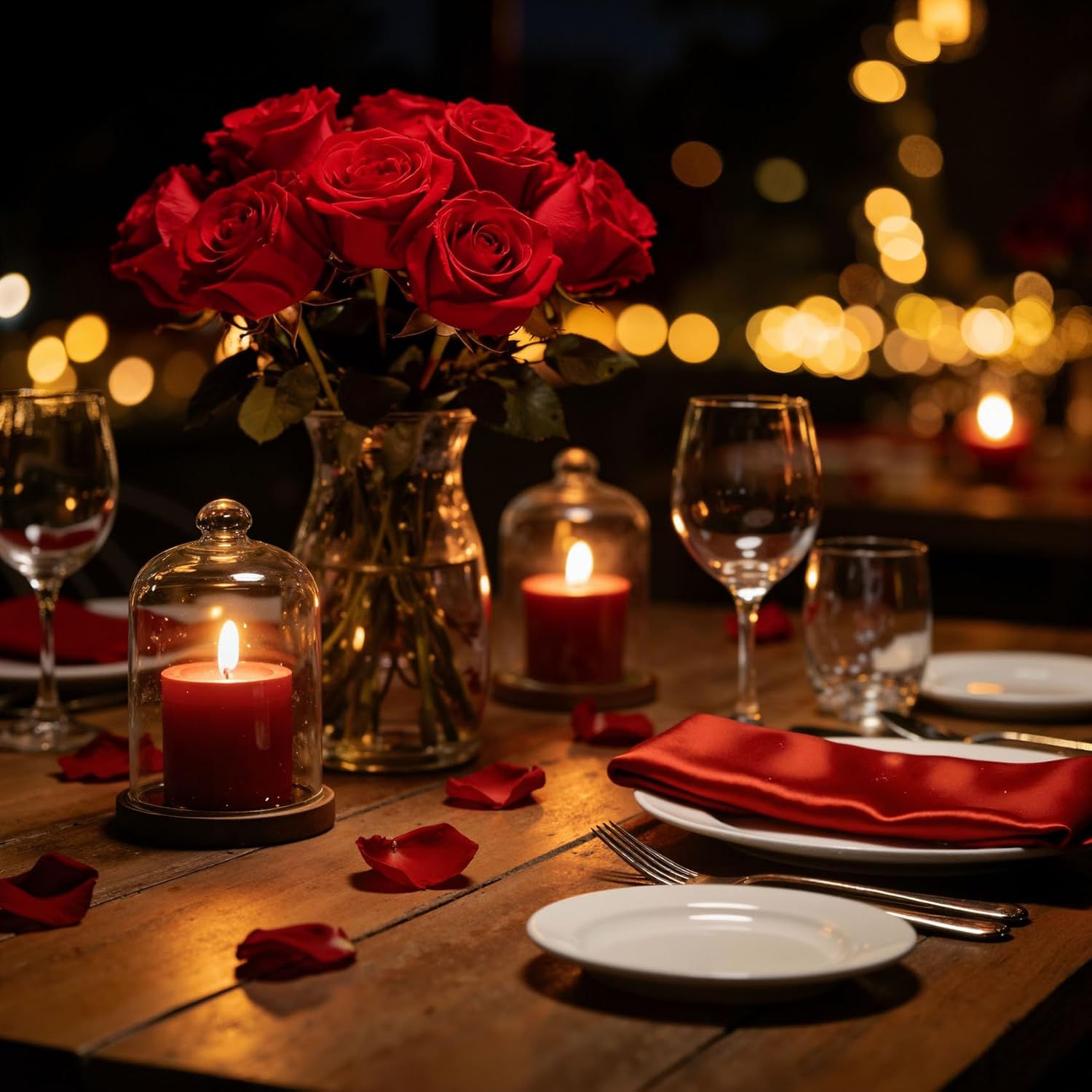 20 Pcs Artificial Red Roses Flowers, Valentines Decorations Lifelike Silk Velvet Fake Roses With Stems For Wedding Engagement Party Diy Bouquets Arrangements Romantic Home Decor Gifts
