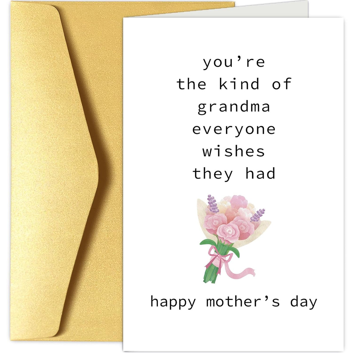 Grandma Mother'S Day Card, Happy Mother'S Day Card For Grandma, Grand Mothers Day Card Gifts From Grandson Granddaughter, You'Re The Kind Of Grandma Everyone Wishes They Had