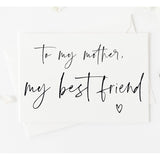 Mother Of The Bride Card, To My Mother My Best Friend, Wedding Day Gift For Mother Of The Groom