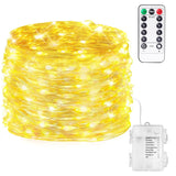 Fairy Lights 33Ft 100 Led Fairy String Lights Battery Operated With Remote, 8 Modes Outdoor Waterproof Led Twinkle Light