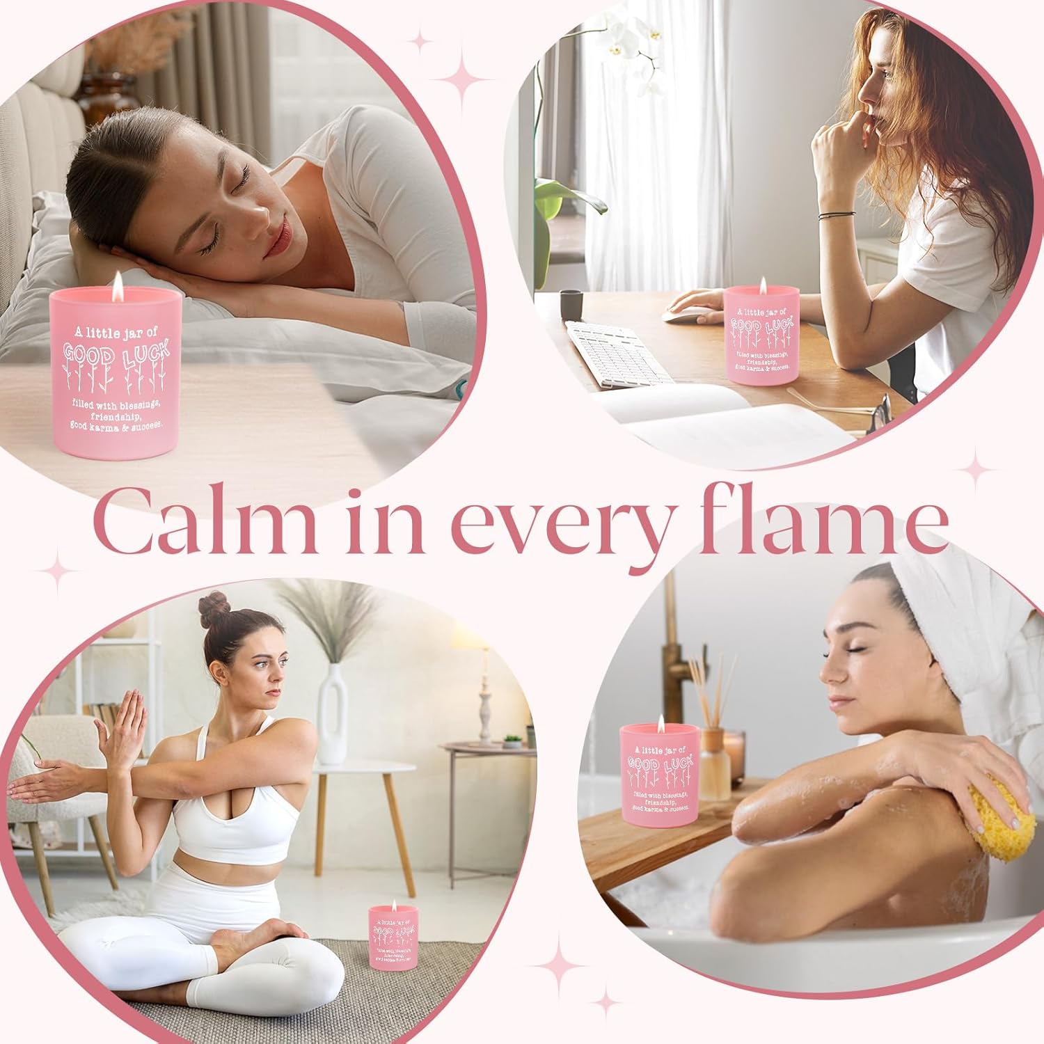 Good Luck Gifts For Women, Karma & Luck Candle 10Oz, New Beginnings Gifts For Women Friends Sisters, Coworker Leaving, Farewell Gift For Coworkers, Handmade Soy Wax Scented Candles