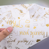 100 Sheets Gold Thank You Tissue Paper Bulk,White With Golden Thank You Tissue Paper For Small Business,Packaging,Gift Bags,14 X 20 Inch (Gold)