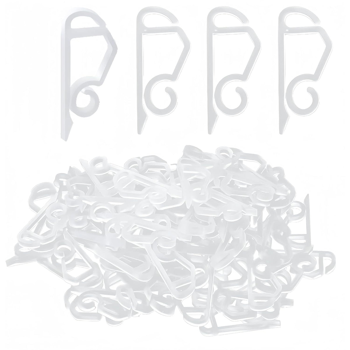 Christmas Light Clips, White Gutter Hooks Outside String Lights Clips Weatherproof Outdoor Seasonal Lighting Hooks Easy Installation Of Christmas Lights On Shingles Gutters (120, White)